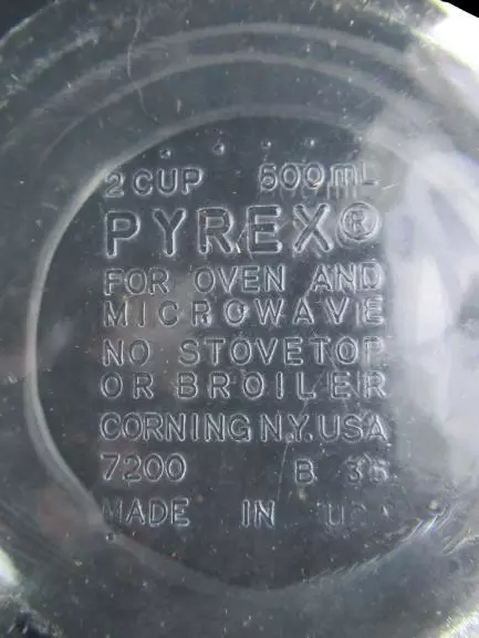 Vintage Pyrex 7200 B 35 2 Cup Clear Glass Mixing Bowl USA Made Corning Rare