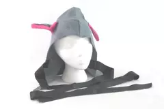 Handmade Gray Elephant Hat with Pink Ears - Unique Costume Accessory