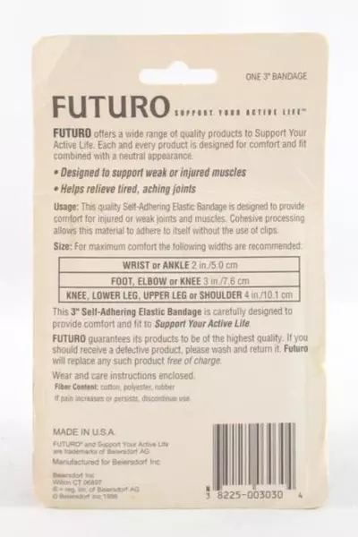 1998 Futuro Self-Adhering Elastic Bandage 3"x52" Sealed New Old Stock