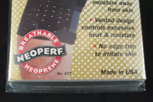 SafeGard Knee Wrap Adjustable Neoperf Support - Pre-Owned, Breathable Black