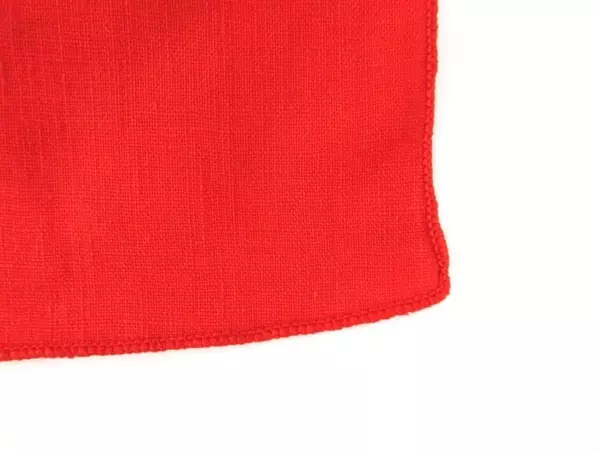 Red Polyester Blend Tablecloth 84"x58" Rectangular Good Condition