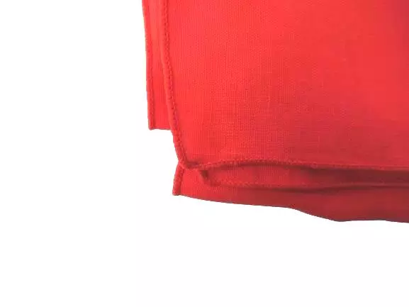 Red Polyester Blend Tablecloth 84"x58" Rectangular Good Condition