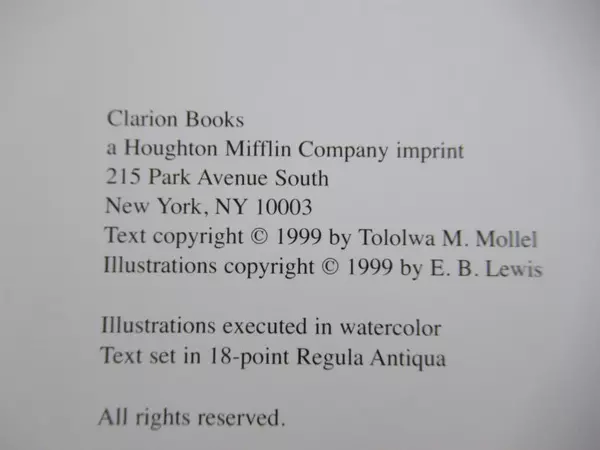 1999 My Rows and Piles of Coins by Tololwa M. Mollel HC with DJ