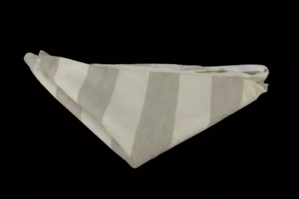 Lavie Vert Beige Tan Striped Woven Pillow Case Cover 17" Zip Closure