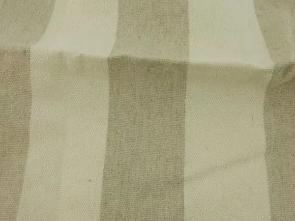 Lavie Vert Beige Tan Striped Woven Pillow Case Cover 17" Zip Closure