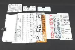 Lot of Black & White Alphabet Stickers for DIY Crafts - Partial Sheets