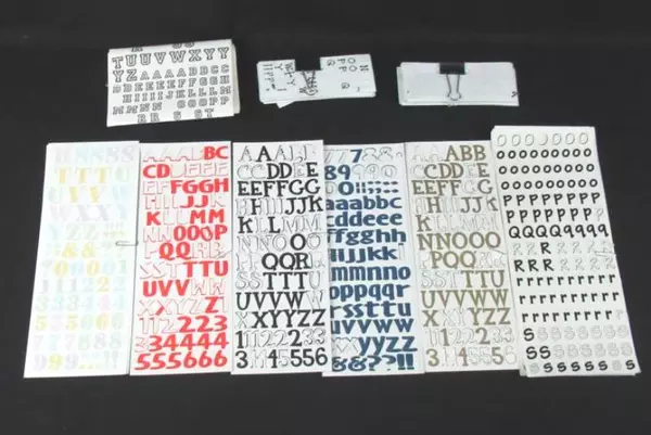 Lot of Black & White Alphabet Stickers for DIY Crafts - Partial Sheets