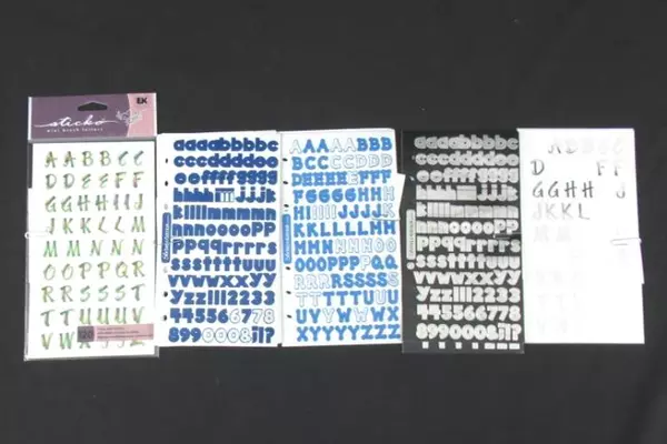 Lot of Alphabet Stickers in Black, White & Colorful for DIY Crafts