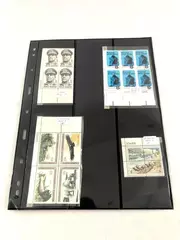 Lot of 4 US Plate Block Stamps 1971-72 MNH MacArthur Wildlife National Parks