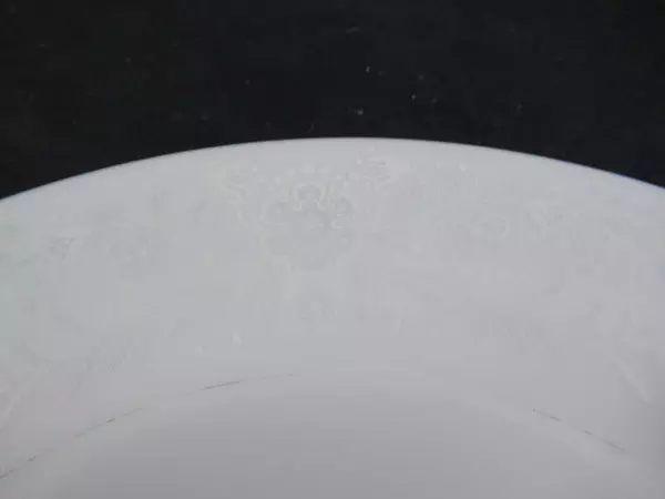 Vintage Crown Ming Queen's Lace 10.5" Dinner Plate Floral Silver Trim