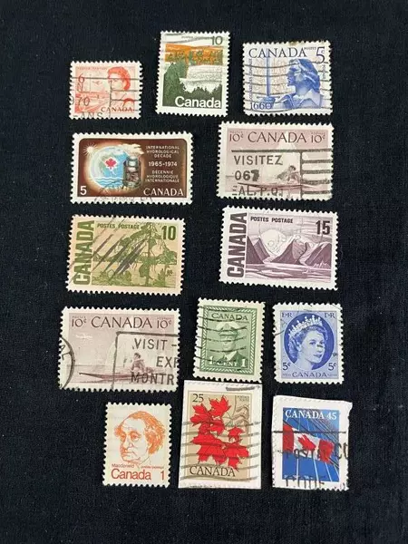 Lot of 59 Unique Used Canadian Postage Stamps - Historical Figures & Events