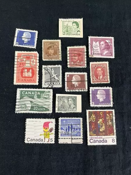 Lot of 59 Unique Used Canadian Postage Stamps - Historical Figures & Events