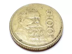 1988 100 Mexican Peso Coin - Low Circulation Bronze Aluminum Collectible