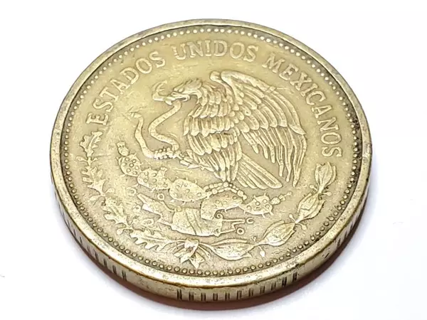 1988 100 Mexican Peso Coin - Low Circulation Bronze Aluminum Collectible