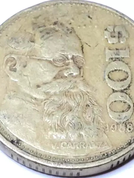 1988 100 Mexican Peso Coin - Low Circulation Bronze Aluminum Collectible