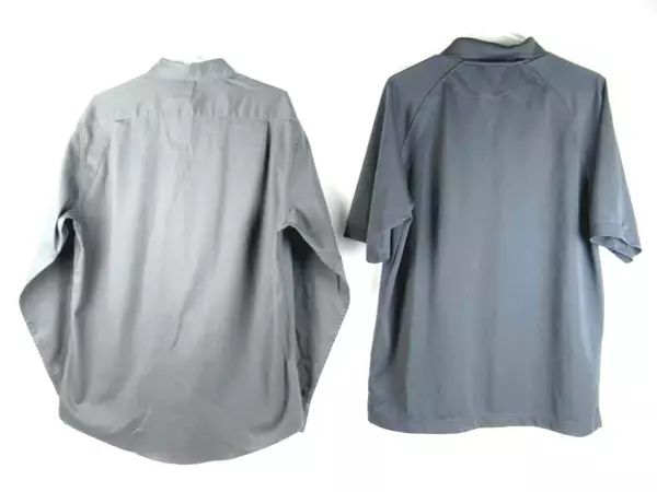 Lot of 2 Port Authority Men's Shirts - Short & Long Sleeve - Size M