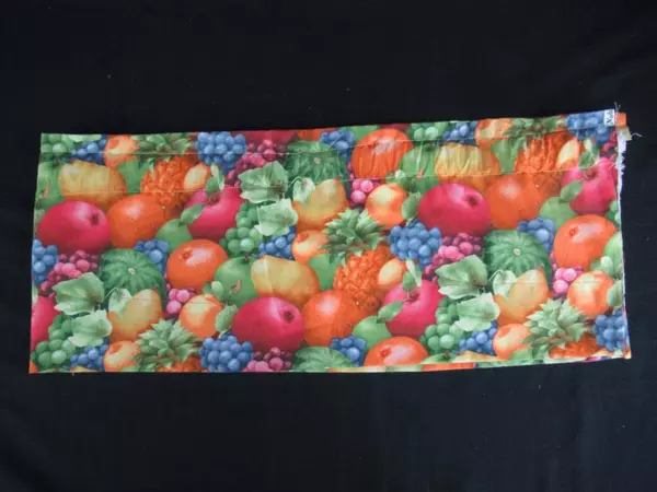 Lot of 2 Handmade Fruit Pattern Valances Red Orange Yellow Window Decor