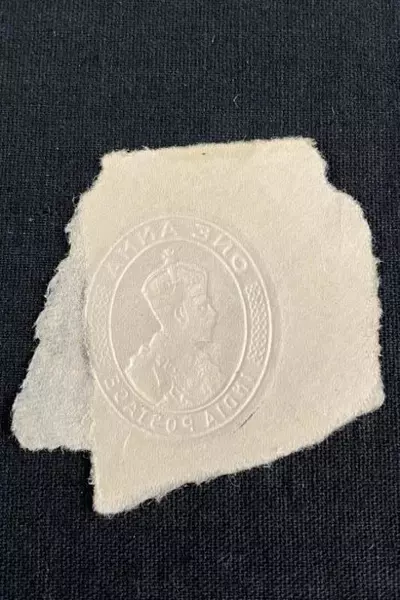 1931 India One Anna Postage Stamp George V Used Reddish Brown коллекция