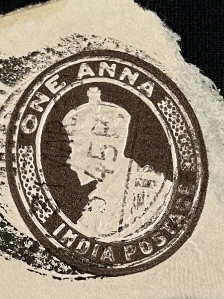 1931 India One Anna Postage Stamp George V Used Reddish Brown коллекция