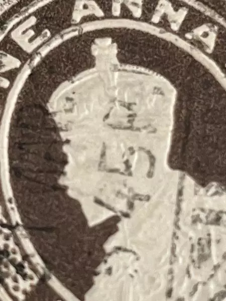 1931 India One Anna Postage Stamp George V Used Reddish Brown коллекция