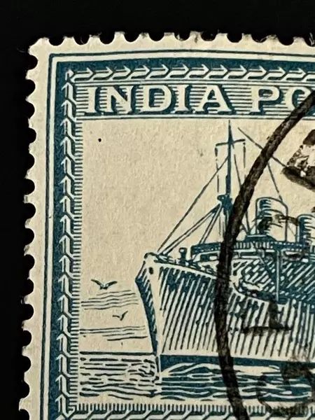 1937 Colonial India King George VI 6 Annas Mail Steamer Stamp Scott #159 Used