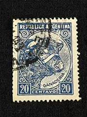 1951 Argentina 20 Centavos Ganaderia Cattle Stamp VF Used for Collectors