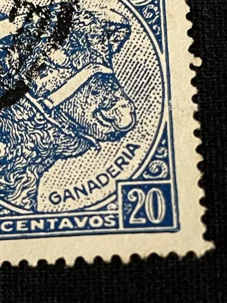 1951 Argentina 20 Centavos Ganaderia Cattle Stamp VF Used for Collectors