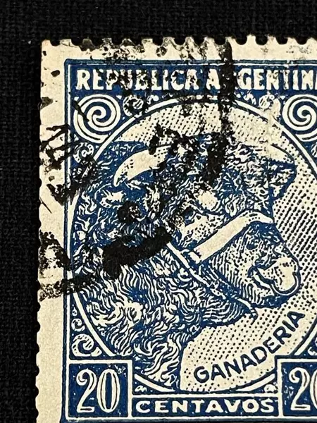 1951 Argentina 20 Centavos Ganaderia Cattle Stamp VF Used for Collectors