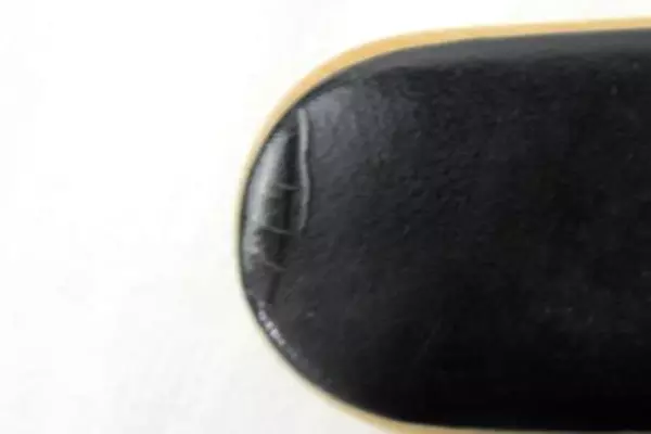 Vtg Wood Faux Leather Padded Hanger 17.5" Twisted Bronze Hook