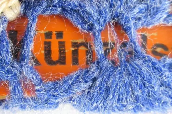 Vintage Georg Munch Kunzelsau Crochet Wood Hanger with Metal Hook 17.5"