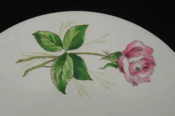 Lot Of 4 Vintage Knowles Tea Rose Porcelain Fruit Bowls X 2240 0 Single Stem 