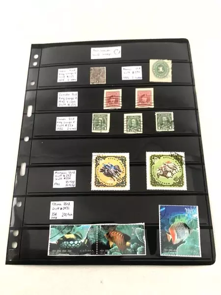 Lot of 16 Rare Used Stamps Canada Mongolia Mexico China Upper Volta 1900s