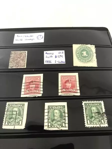 Lot of 16 Rare Used Stamps Canada Mongolia Mexico China Upper Volta 1900s