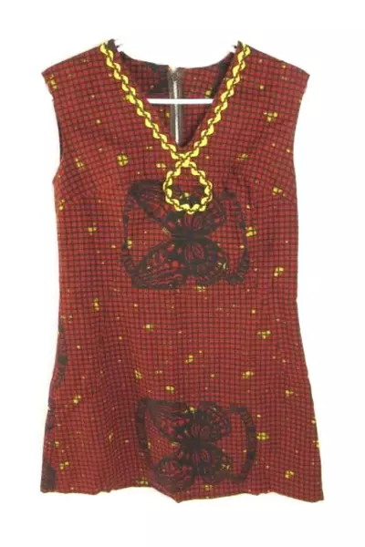 Lot of 2 Handmade Ethnic Geometric Sleeveless Dresses Women's Size S