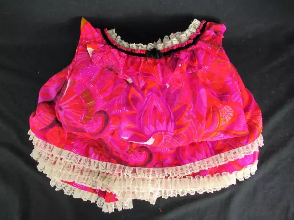 Handmade Women's Square Dance Dress Set Unfinished Craft Red Pink Purple