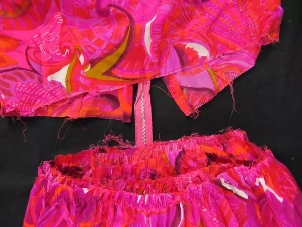 Handmade Women's Square Dance Dress Set Unfinished Craft Red Pink Purple