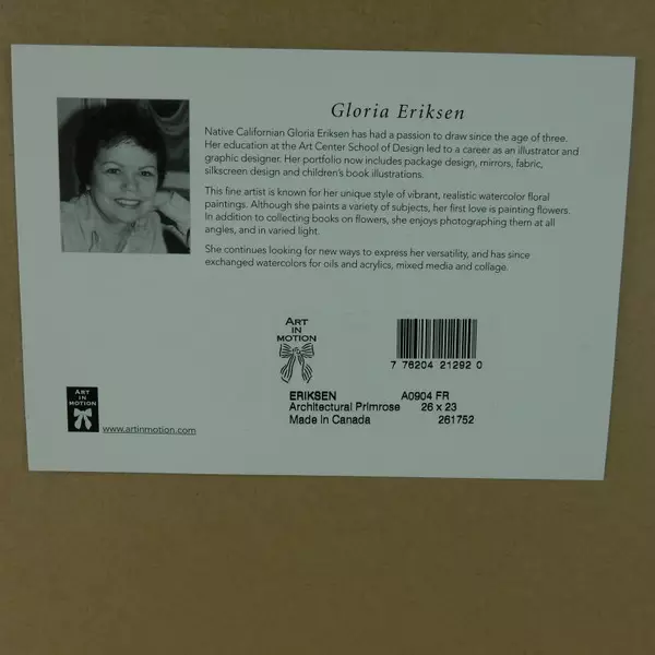 Gloria Erikson Architectural Primrose Framed Art Print 23x26 Art In Motion