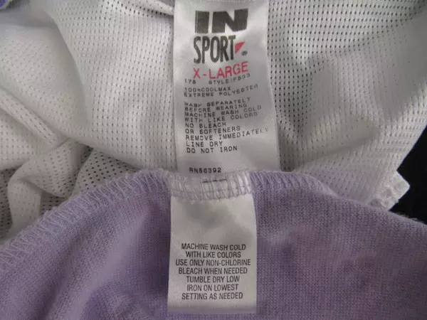 Lot of 2 Women's Tops XL Sleeveless Purple Floral White Mesh In Sport Energie