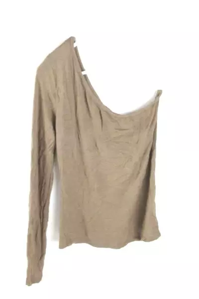 Lot 2 Active USA Asymmetrical Long Sleeve Tops Women's Medium Burgundy Brown