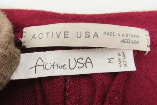 Lot 2 Active USA Asymmetrical Long Sleeve Tops Women's Medium Burgundy Brown
