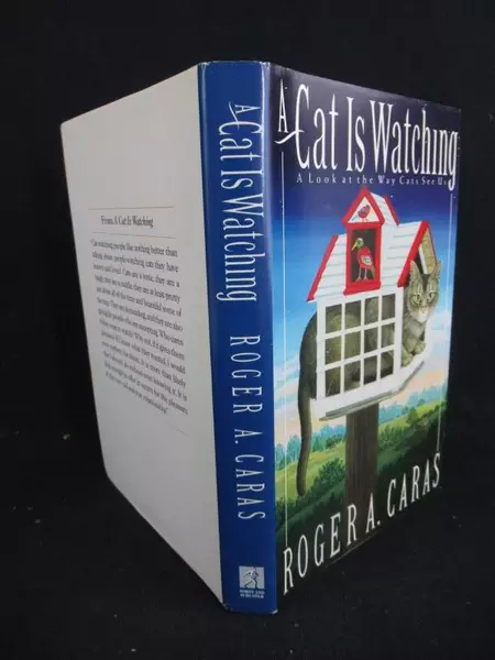 Vintage A Cat Is Watching by Roger A. Caras HC DJ Simon & Schuster 1989