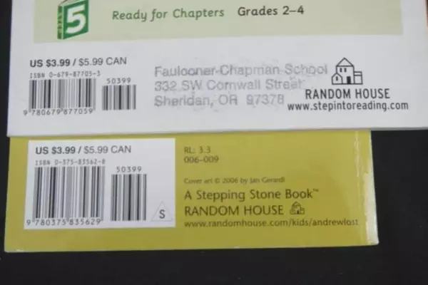 2 Step Into Reading Books: Helen Keller & Andrew Lost in Garbage Lot of 2