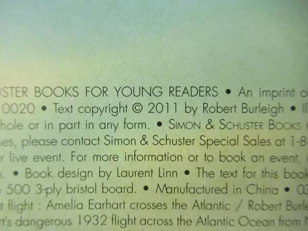 Night Flight by Robert Burleigh HC DJ Simon & Schuster 2011 Children's Book