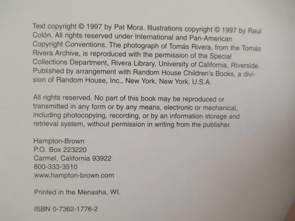 Tomas and the Library Lady by Pat Mora 1997 Children's Book - Good Condition