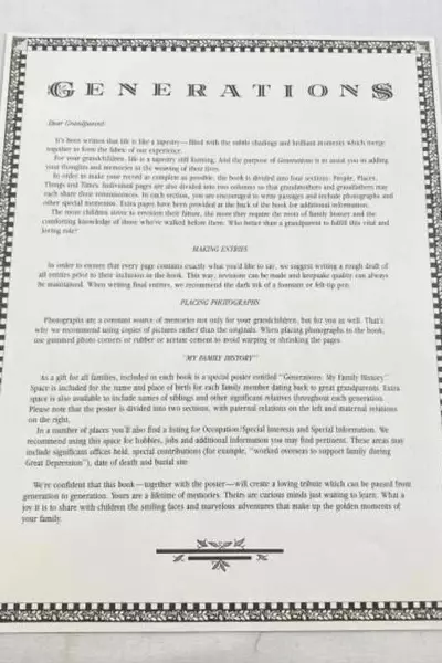 Generations My Grandparents Reflections Journal by Discovery Toys 30 Pages