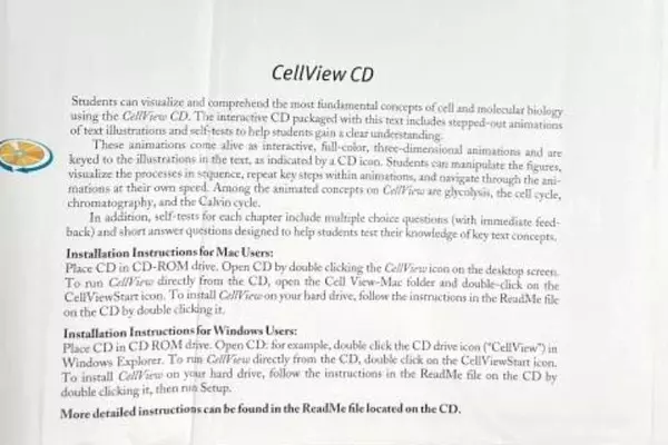 2002 Cell and Molecular Biology by Gerald Karp - Good Condition, No CD