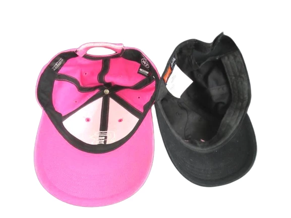 Lot of 2 Girls' Nike & 47 Baseball Caps - Pink & Black Adjustable Hats