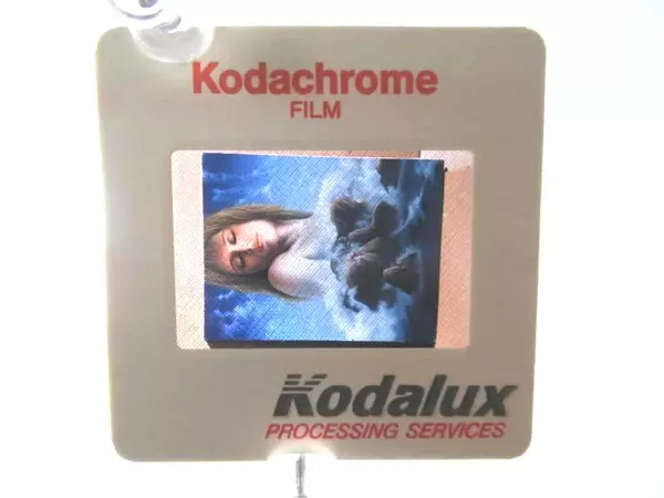 Kodachrome 35mm Slide Jim Warren Surreal Art Woman Ocean Sky Vintage Collectible