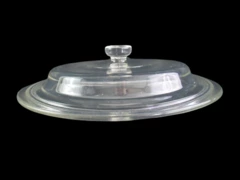 Vintage Wear Ever Clear Glass 24 Lid for Round Casserole Dish Made in Mexico
