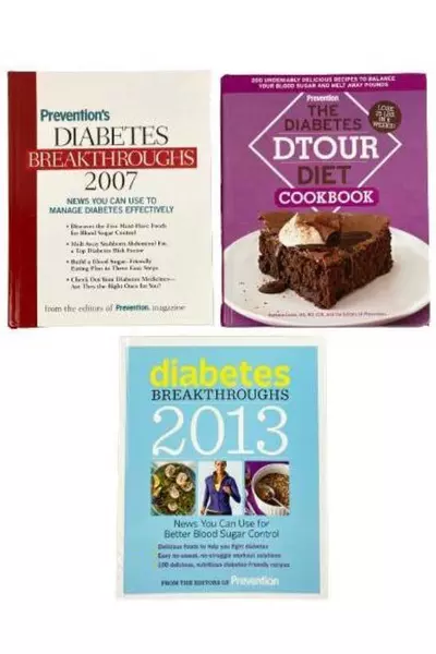 Lot of 3 Diabetes Cookbooks & Guides for Healthy Living - Pre-owned